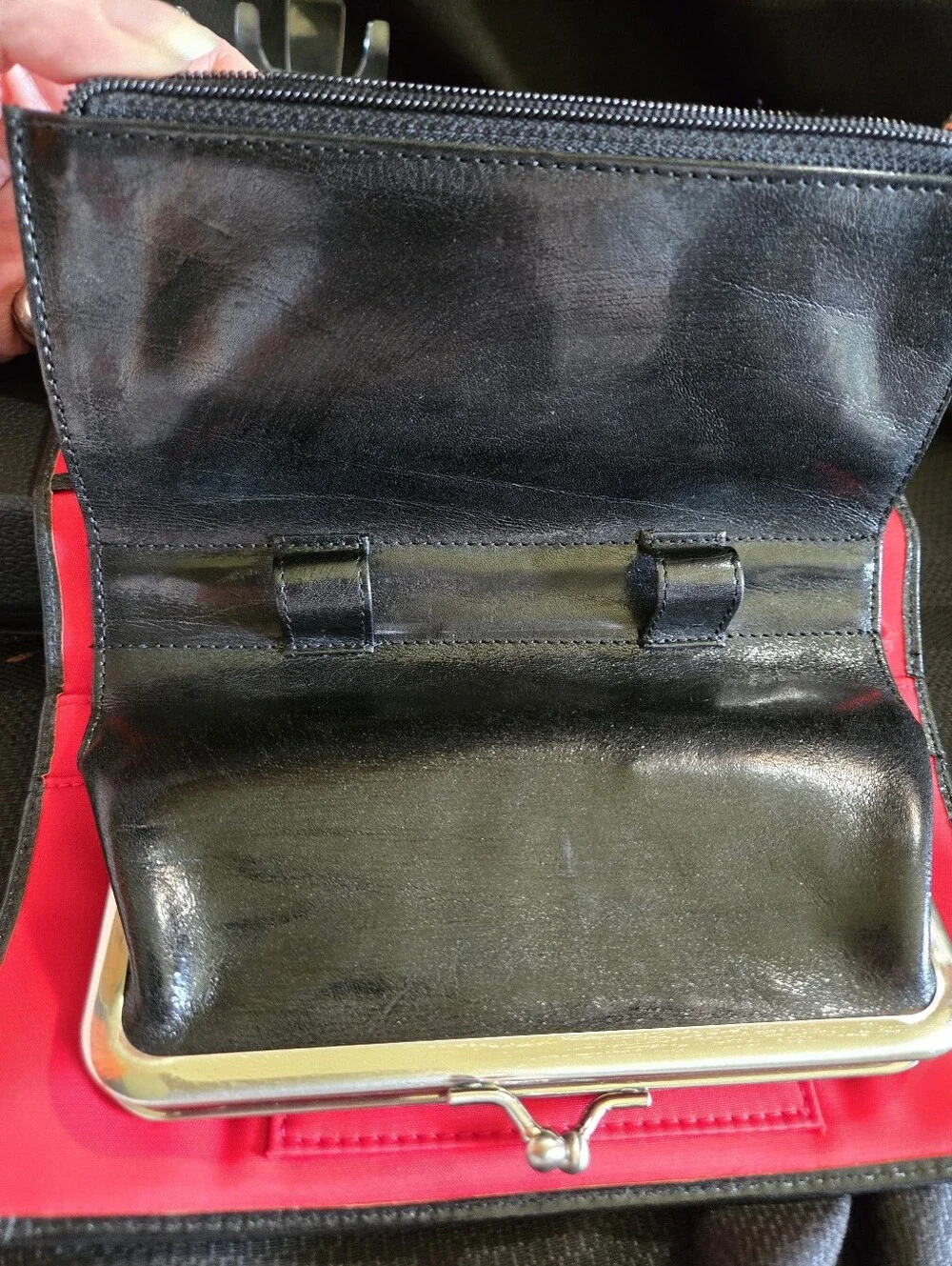 HOBO Classic Black Leather Shoulder Bag